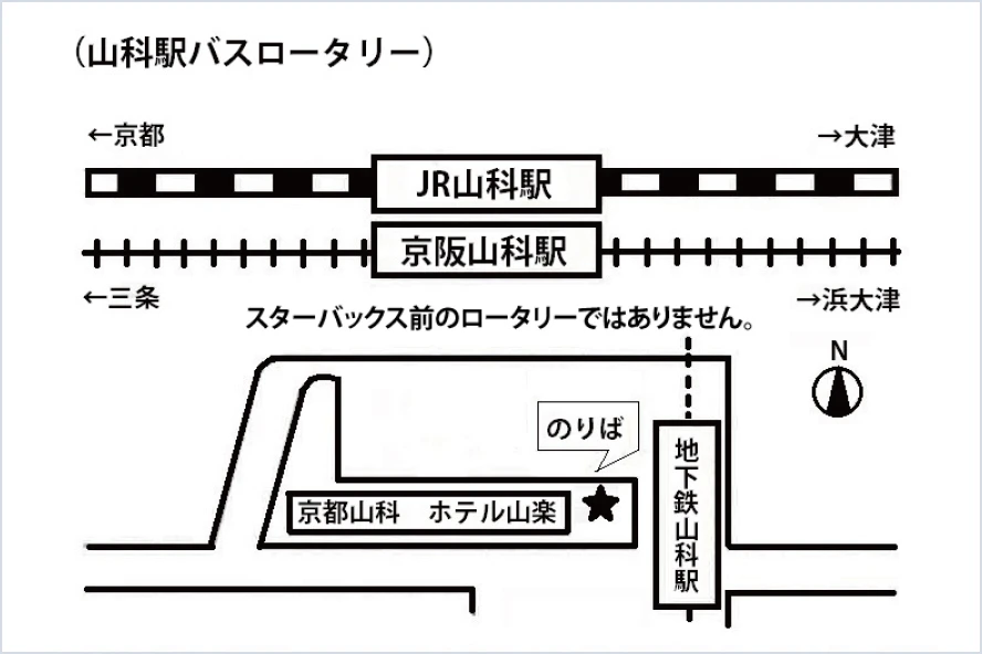 山科駅バスロータリーの地図